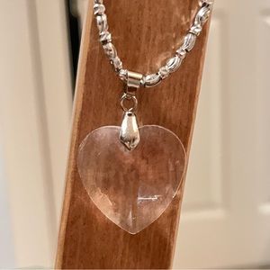 Clear Heart acrylic glass pendant